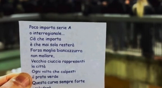 Nuovo coro in Curva B degli Ultras della SSC Napoli: testo e prove sugli spalti! | VIDEO