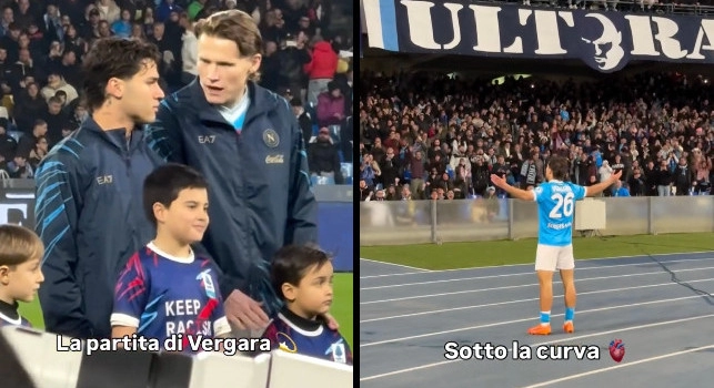 Vergara-CAM di Napoli-Fiorentina, dai consigli di McTominay all'esultanza al Maradona | VIDEO