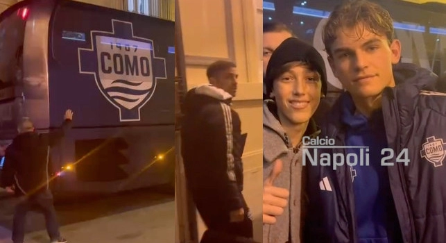 Il Como è arrivato a Napoli: guardate cosa fa Nico Paz coi tifosi partenopei! | VIDEO CN24