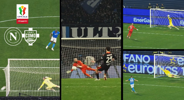 Rigori Napoli-Como, tutta la sequenza: dalla botta di Milinkovic agli errori Lukaku-Lobotka | VIDEO