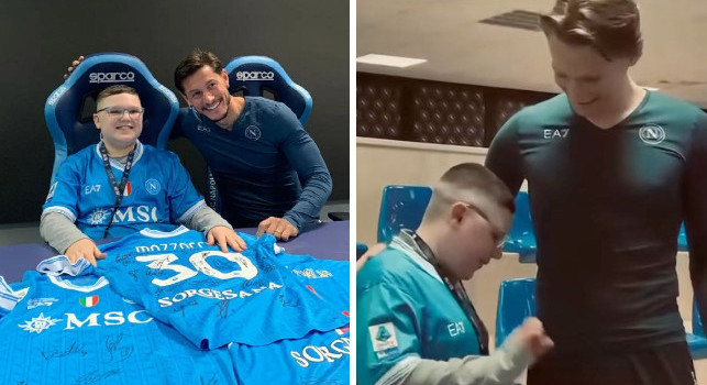 Giornata indimenticabile per Francesco: foto e autografi con gli azzurri a Castel Volturno | VIDEO