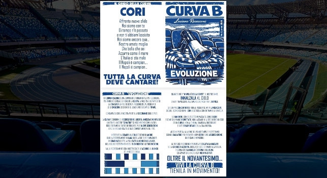 Curva B, nasce la fanzine Evoluzione: l'iniziativa prima di Napoli-Roma | FOTO