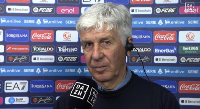 Gasperini a DAZN: Malen bravo a battere Milinkovic, rammarico per il risultato negli scontri diretti con Napoli e Milan