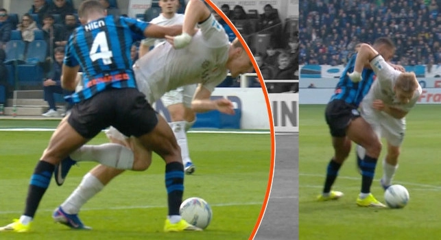 Moviola Atalanta-Napoli, Cesari: C'era rigore, il VAR non mostra a Chiffi la giusta immagine! Guardate cosa fa sul 2º caso | FOTO
