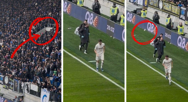 Atalanta-Napoli, lancia bicchiere di birra contro un calciatore: Daspo di un anno per il tifoso