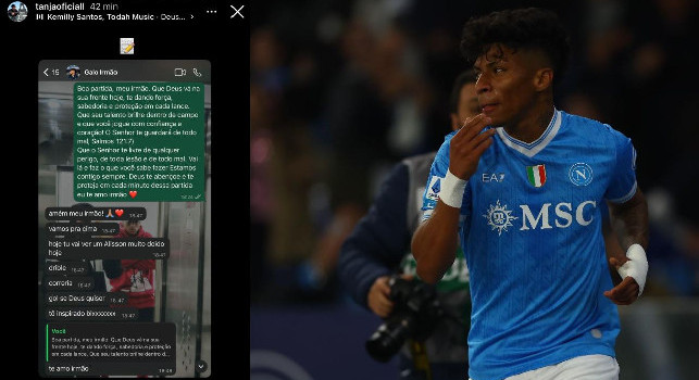 Alisson Santos aveva previsto il gol in Napoli-Torino: la chat col fratello | FOTO