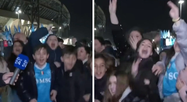 Il Napoli batte il Torino, esultanza scatenata dei bambini napoletani allo stadio | VIDEO