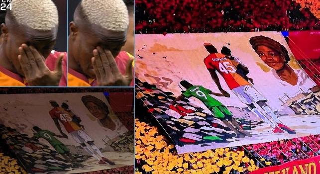Galatasaray, Osimhen commosso: coreografia da brividi per la mamma defunta | FOTO