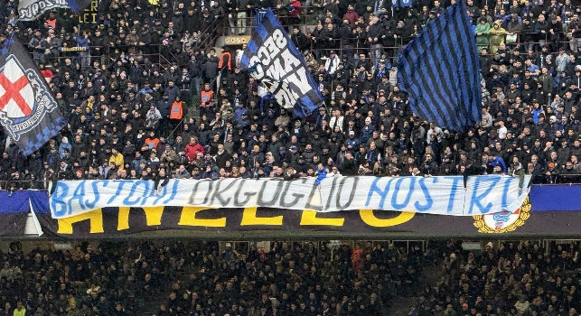 Ultras Inter, striscione per Bastoni