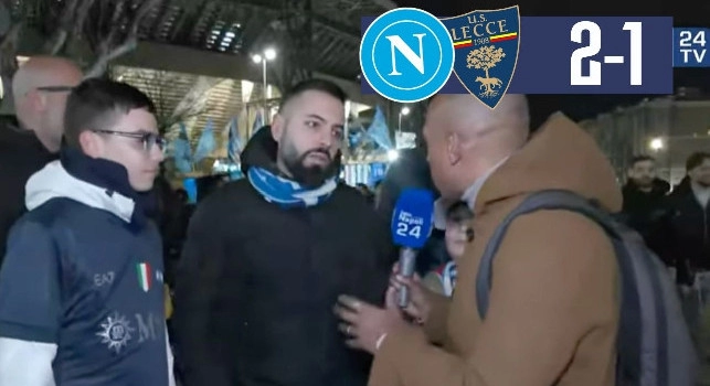 Napoli-Lecce 2-1, guardate la reazione dei napoletani allo stadio: che festa al Maradona | VIDEO CN24