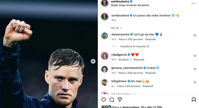 Beukema, post su Napoli-Lecce: guardate chi spunta tra i commenti | FOTO