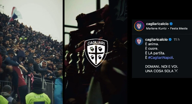 Il Cagliari carica l'ambiente per la sfida al Napoli: È LA partita! | VIDEO