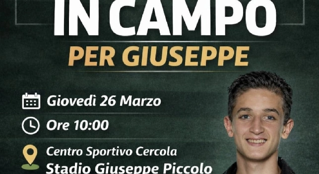 “In Campo per Giuseppe”: sport, memoria e comunità in diretta su CalcioNapoli24 TV giovedì dalle 10:30