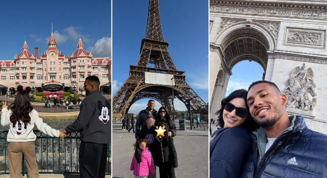 Nuovi ricordi in famiglia, Juan Jesus a Parigi con tappa a Disneyland | FOTO