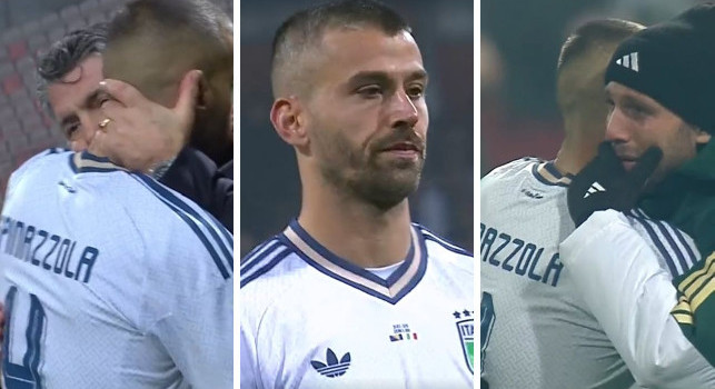Italia fuori dai Mondiali! Spinazzola visibilmente commosso, lungo abbraccio con Gattuso e Locatelli