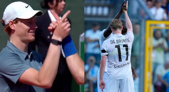 Sinner e quel gesto come De Bruyne e Lukaku: le immagini fanno scatenare i tifosi azzurri | FOTO