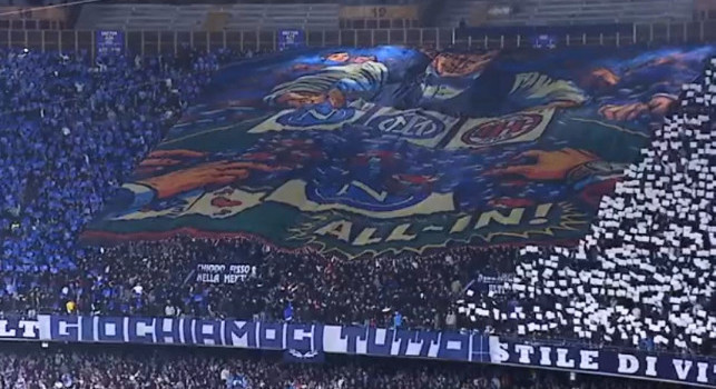 Napoli-Milan, coreografia da brividi in Curva A: Giochiamoci tutto | FOTO