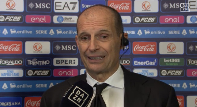 Allegri a DAZN: Scudetto? Ormai abbiamo dato, l'Inter &egrave; a +9 e c'&egrave; il Napoli avanti