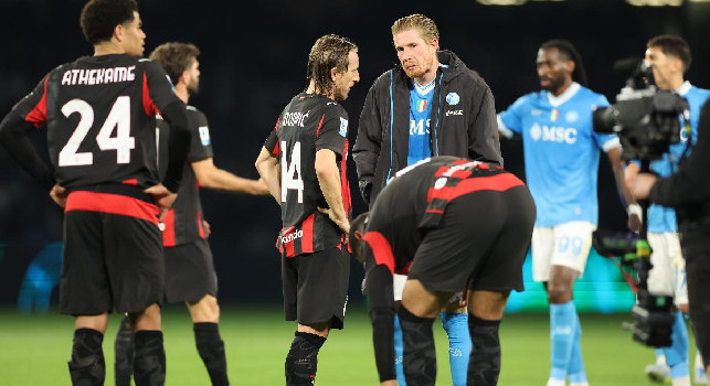 Colloquio Modric-De Bruyne dopo Napoli-Milan: il saluto tra le sue <i>superstar</i> | FOTO CN24