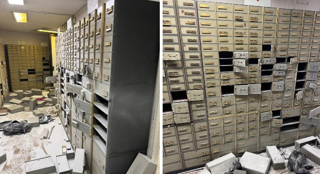 Rapina Credit Agricole Napoli, le immagini delle cassette di sicurezza trafugate | FOTOGALLERY