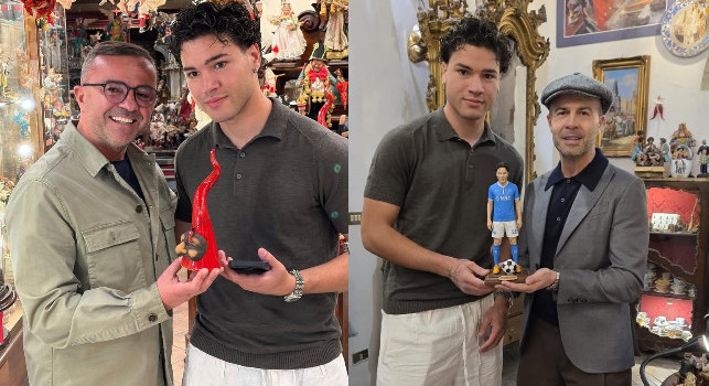 Vergara, giornata relax a San Gregorio Armeno: due splendidi regali per il talento del Napoli | FOTO