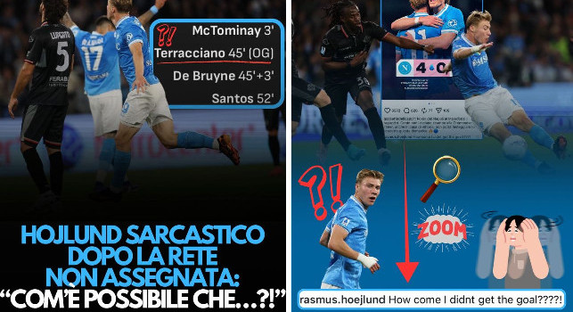 Hojlund sarcastico sui social: &ldquo;Ma com&rsquo;&egrave; che non mi hanno dato il gol?!&rdquo; | FOTO