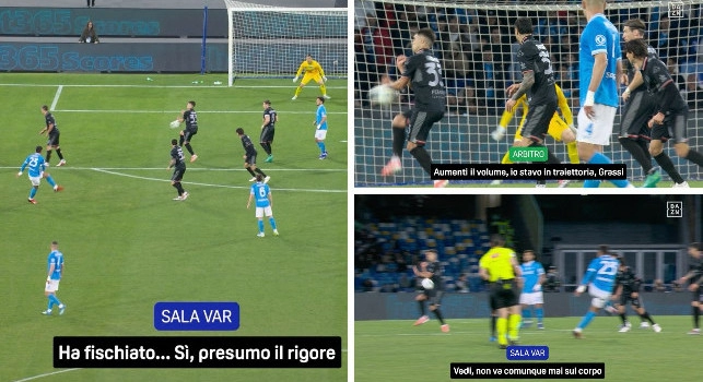 Open VAR, Grassi tocca col braccio: rigore in Napoli-Cremonese! Il dialogo tra arbitro e sala VAR | FOTO