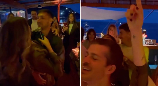 Compleanno moglie Politano: festa in Costiera tra balli e canti! Presenti alcuni giocatori azzurri | VIDEO