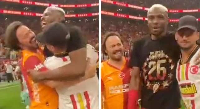 Galatasaray campione, Osimhen e Mertens festeggiano con l'amico napoletano | VIDEO