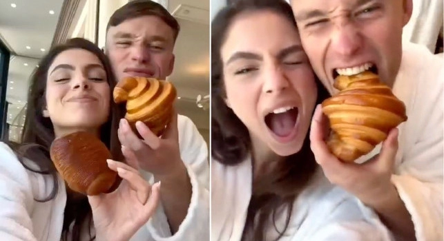 Beukema e il trend social con la compagna: un viaggio a Parigi per&hellip; un croissant | VIDEO