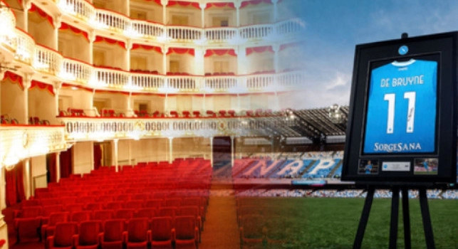 SSC Napoli per il Teatro Sannazaro: all'asta 50 maglie autografate di Kevin De Bruyne