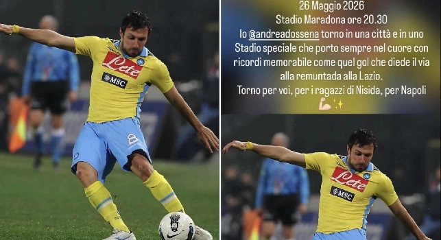 Amichevole Napoli Legends: il 26 maggio al Maradona ci sarà anche Dossena | FOTO