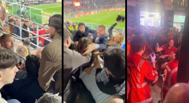 Clamorosa rissa in tribuna in Palermo-Catanzaro: coinvolto il DS Polito, c'è un ferito | VIDEO