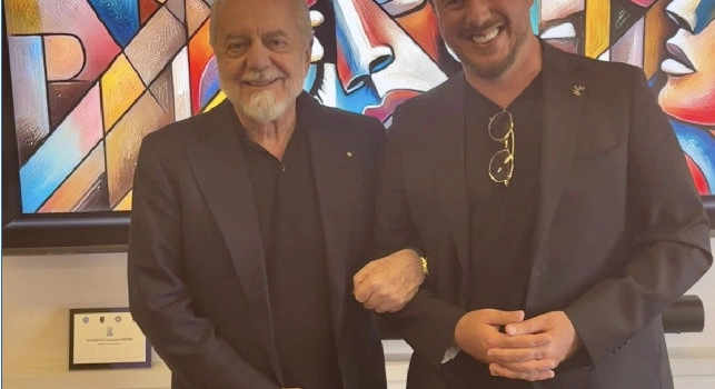De Laurentiis ospite di Tommaso Mazzanti dell'Antico Vinaio: Grazie Presidente per le parole di stima | FOTO