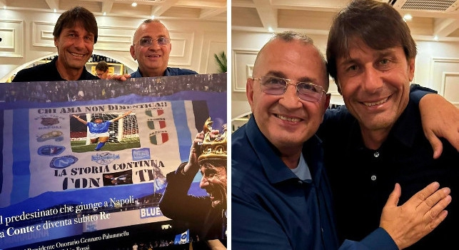 Montuori saluta Conte, splendido regalo ieri sera alla cena d'addio | FOTO