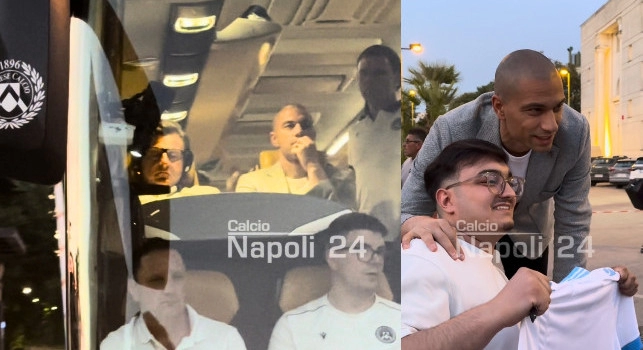 L'Udinese è arrivata in ritiro a Napoli, l'emozione di Inler che va subito fra i tifosi! | VIDEO CN24
