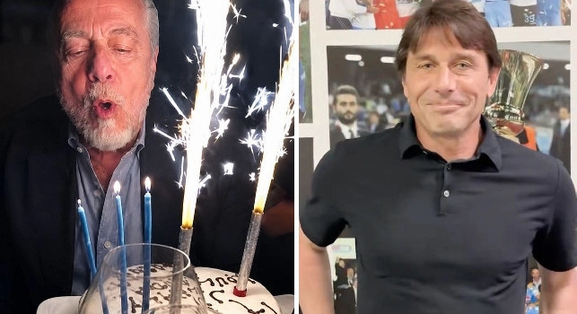 Buon compleanno Presidente. Gli auguri di Conte, Di Lorenzo ed altri vip a De Laurentiis. Sentite la battuta di Verdone | VIDEO