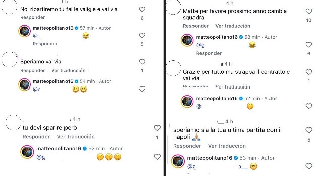 Fai le valige e vai via!: tifosi contro Politano, lui risponde ad uno ad uno su Instagram | FOTO