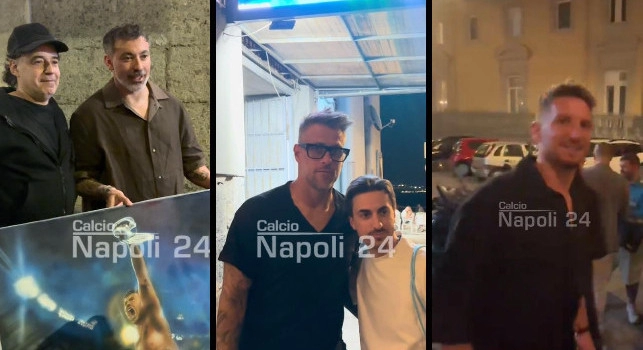 Cena Napoli Legends: Lavezzi, Denis e Mertens tornano a casa. Regalo per il Pocho | VIDEO CN24