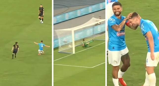 Mertens incanta lo stadio Maradona, super gol da centrocampo con i Napoli Legends | VIDEO
