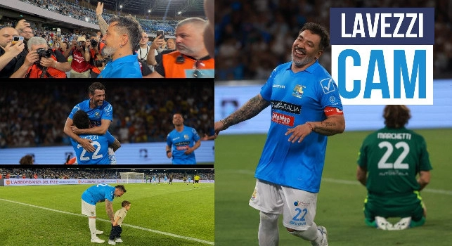 Lavezzi-CAM: un gol con le Napoli Legends e sprazzi del Pocho al Maradona | VIDEO CN24