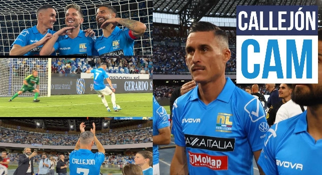 Callejon-CAM: dal gol all'assist per Mertens, poi con le figlie sotto la Curva B | VIDEO CN24
