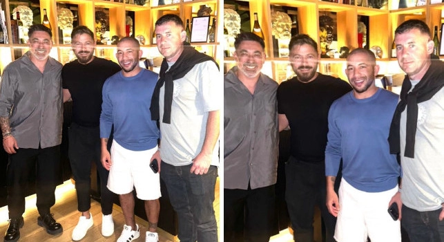 Le Napoli Legends ancora insieme a Napoli: cena tutta napoletana per Lavezzi, Gargano e Bogliacino | FOTO