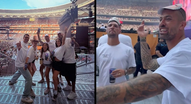 Politano e Spinazzola a Madrid, che divertimento al concerto di Bad Bunny! | VIDEO