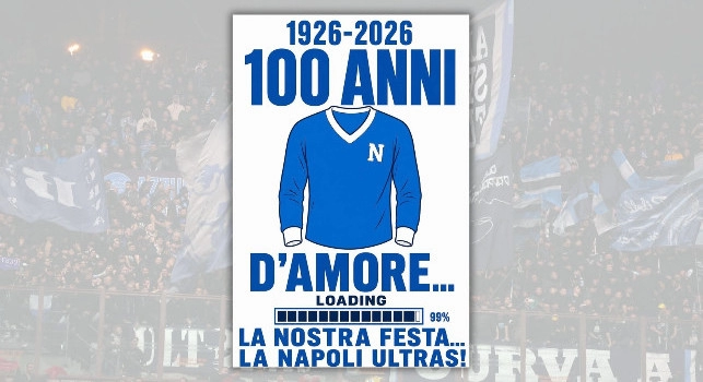 Centenario SSC Napoli, volantino del tifo organizato: Loading 99%. La nostra festa, la Napoli Ultras | FOTO