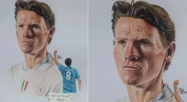 Regalo in arrivo per Scott McTominay? L'artista presenta il nuovo ritratto | FOTO