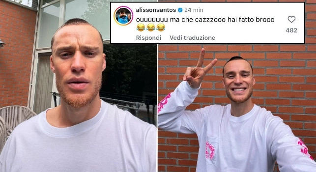 Ma che ca**o hai fatto, Beukema spiazza tutti col nuovo look: la reazione di Alisson | VIDEO