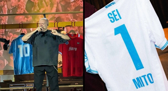 Sei 1 Mito, l'omaggio della SSC Napoli per Max Pezzali al Maradona | FOTO