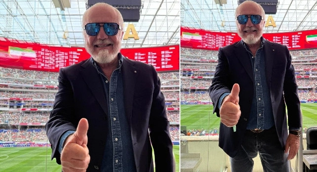 De Laurentiis: Al SoFi Stadium per Belgio-Iran, che spettacolo! | FOTO