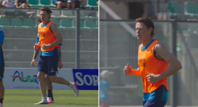 McTominay on fire, lo scozzese scatenato: il primo allenamento di Allegri a Castel di Sangro | VIDEO